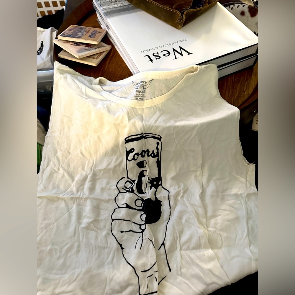 Coors light tank top graphic bandit tee